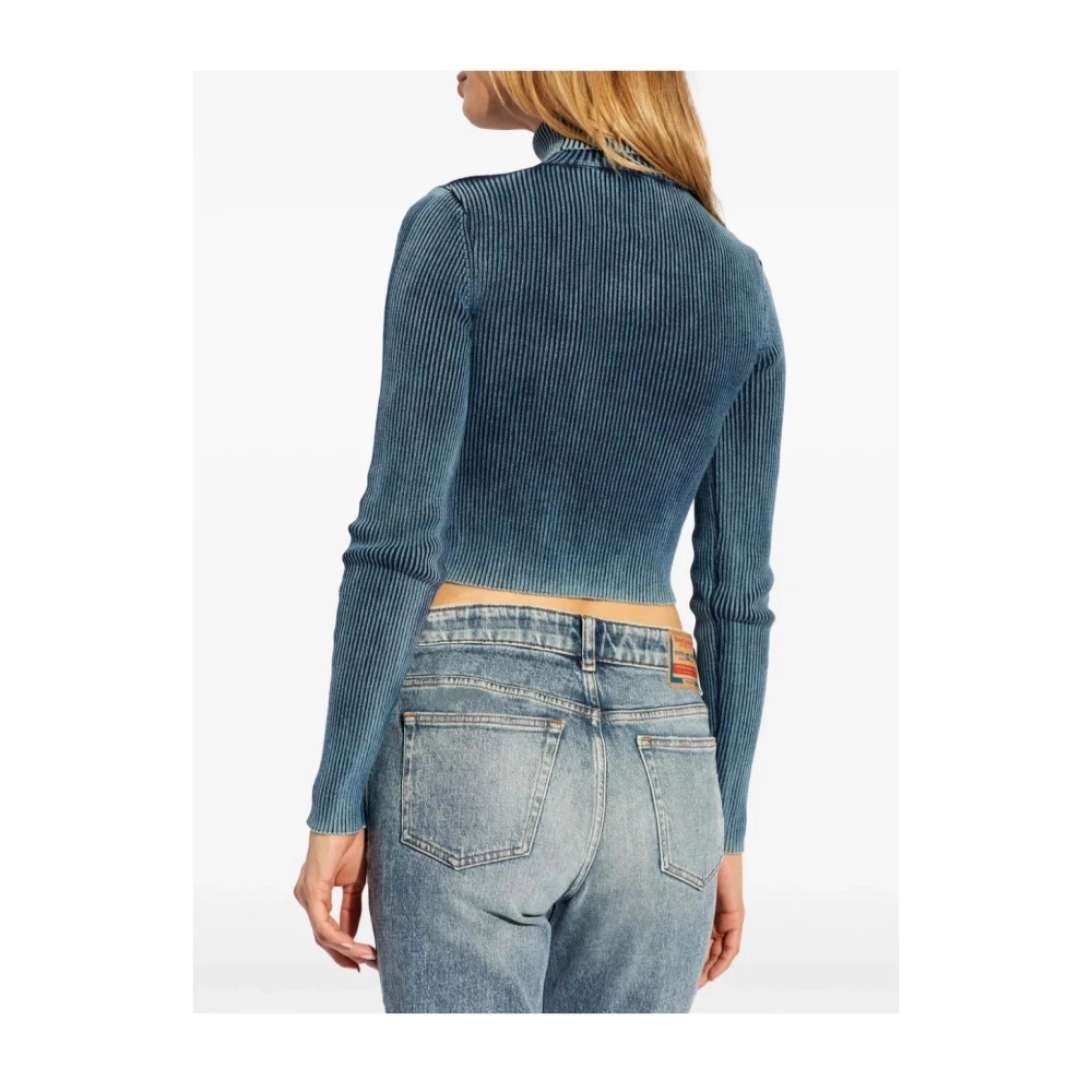 Diesel Chique Beige Gebreide Trui Blue Dames