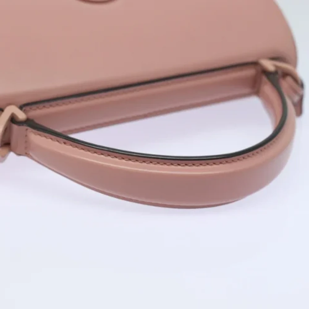 Salvatore Ferragamo Pre-owned Leather shoulder-bags Pink Dames