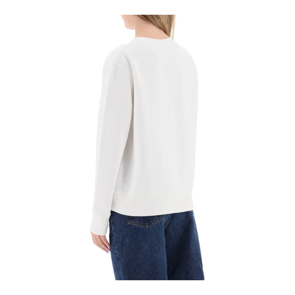 Autry Geborduurd Logo Sweatshirt White Dames