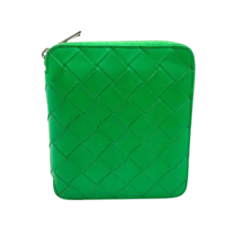 Bottega Veneta Vintage Pre-owned Leather wallets Green Dames