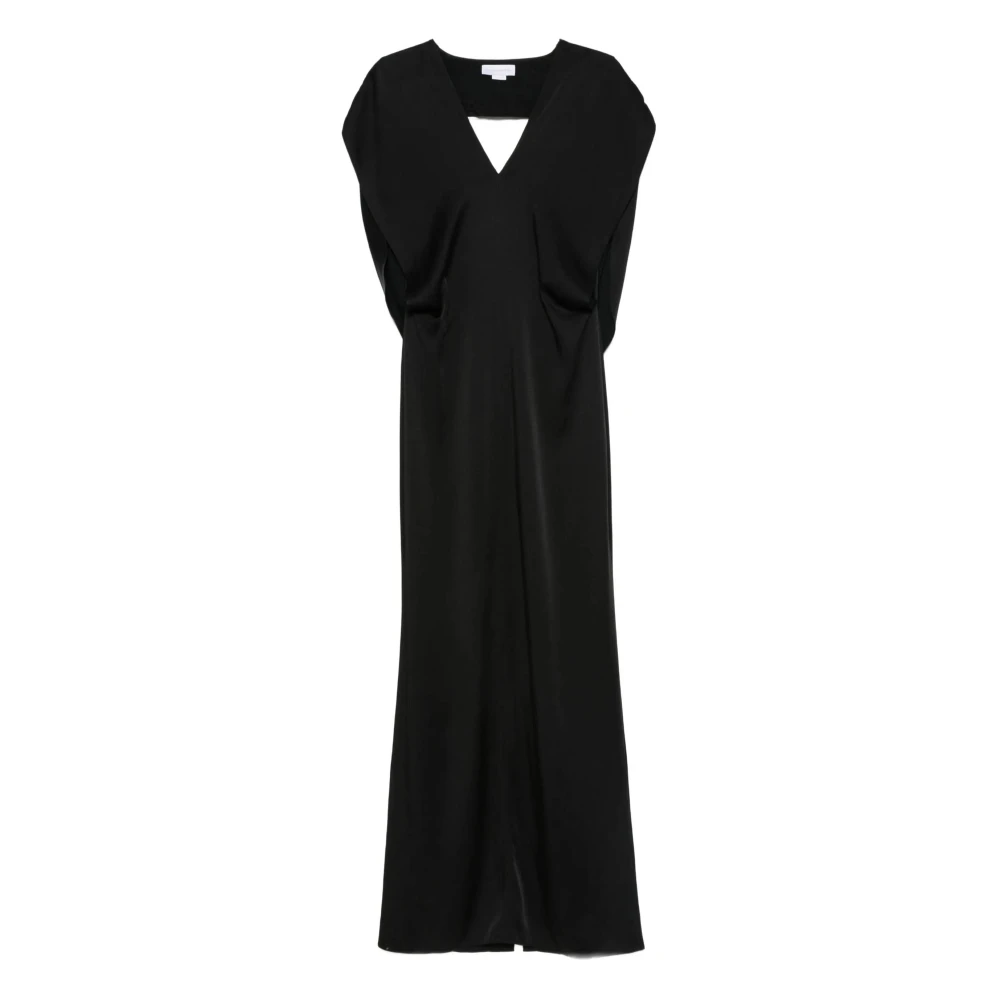 Stella Mccartney Black Maxi Dresses, Female, S, Plunge V-Neck Dress