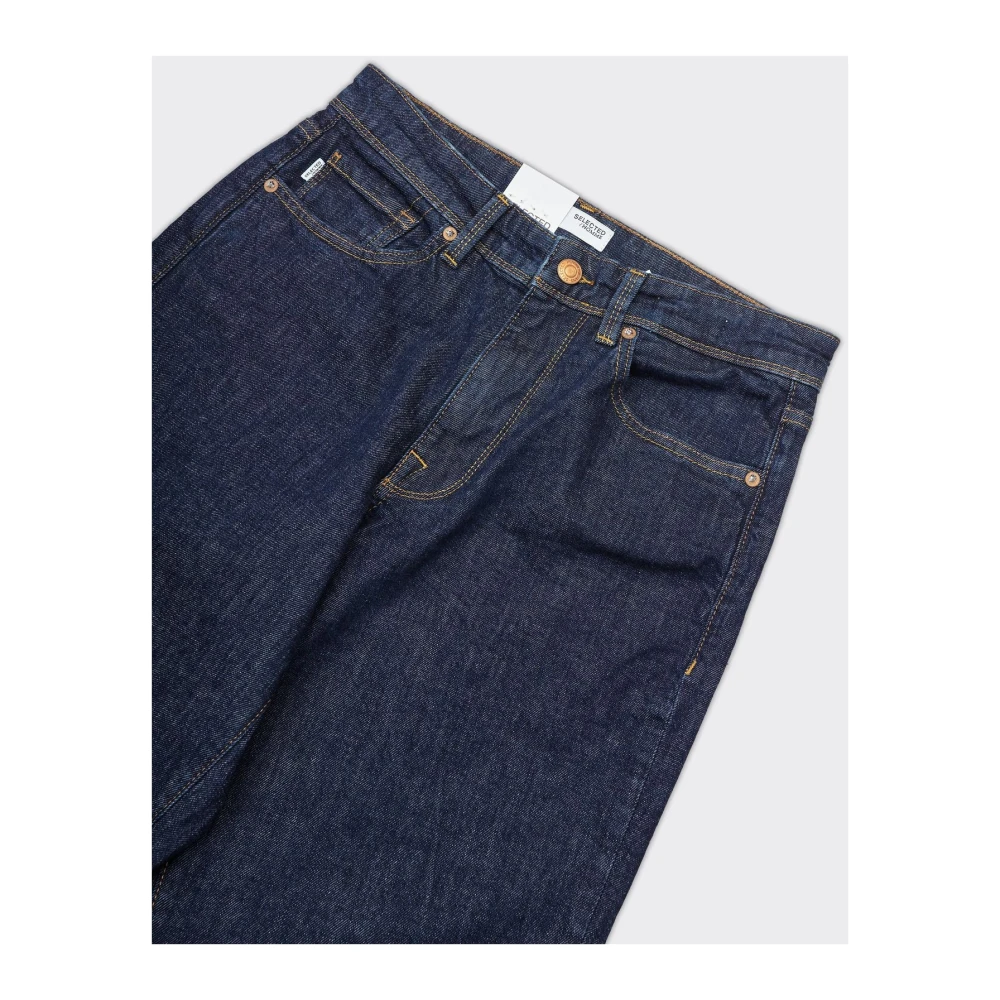 Selected Homme Tapered Denim Jeans in Blauw Blue Heren