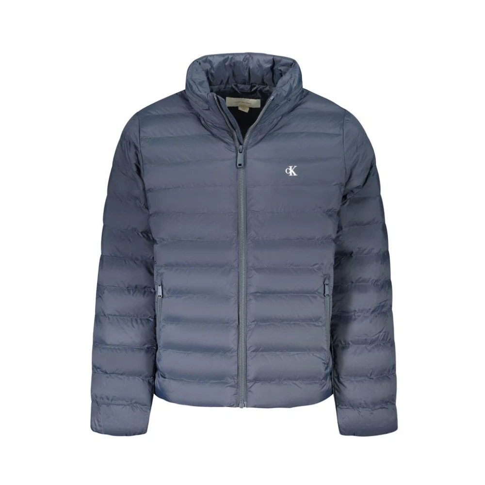Calvin Klein Men's Blue Winter Jackets, S, Polyamide Jacket With Removable Hood