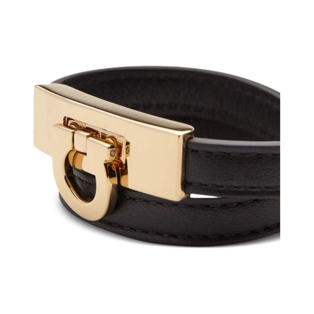 Salvatore Ferragamo Twisted Band Gancini Buckle Sieraden Black Dames