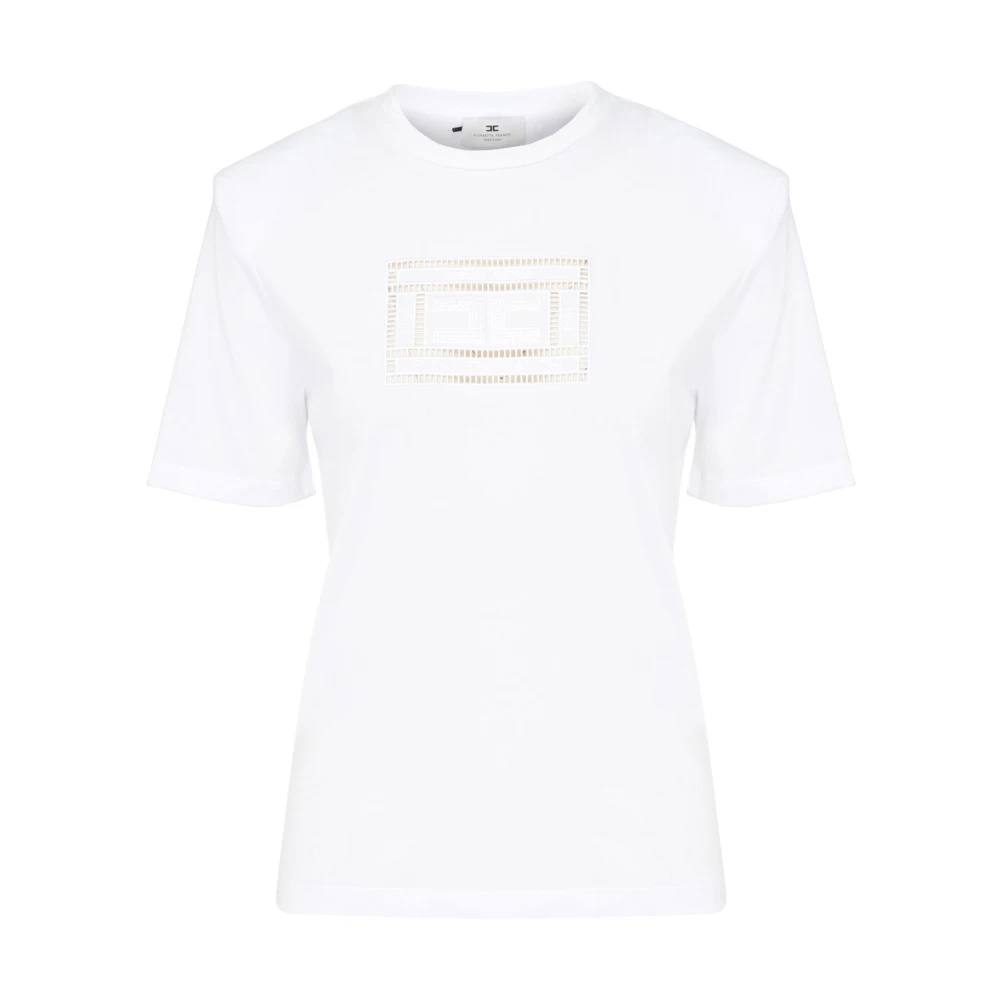 Elisabetta Franchi Stijlvol Gesso Gebreid Ma01651E2-270 White Dames