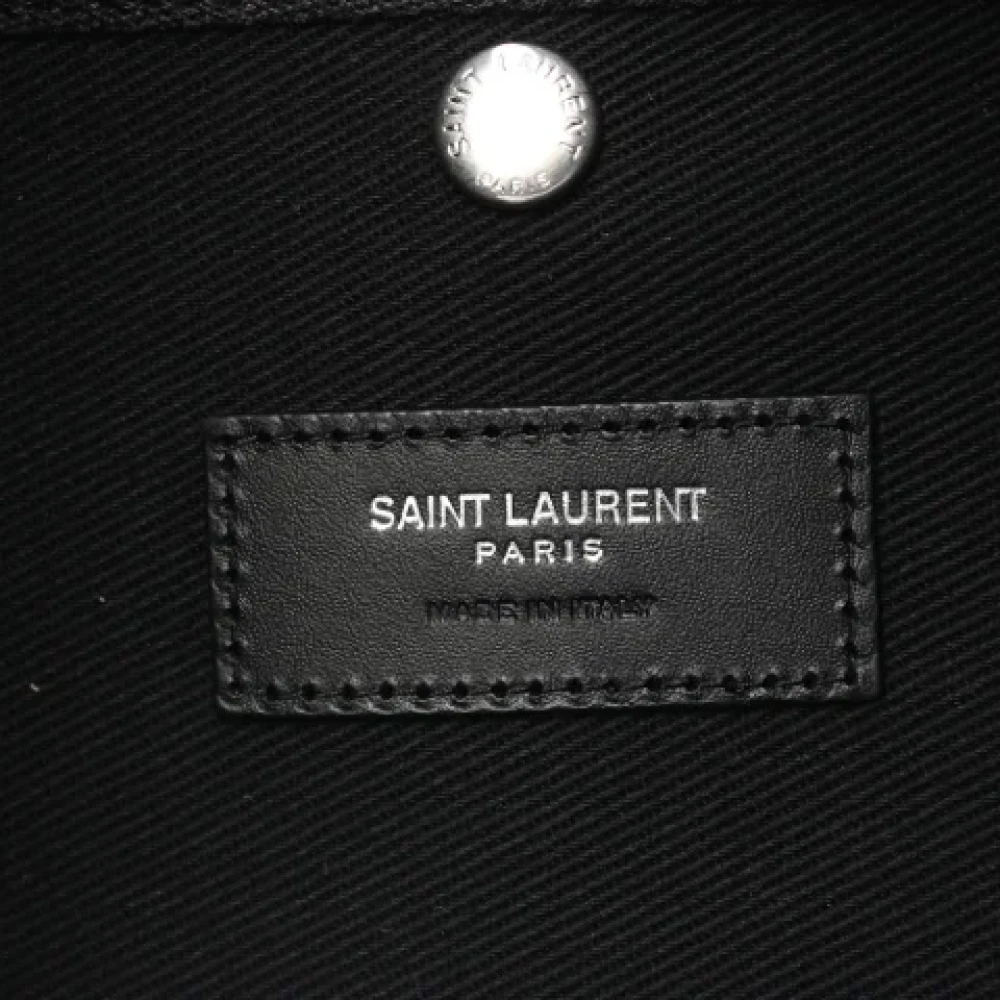 Saint Laurent Vintage Pre-owned Canvas backpacks Black Heren