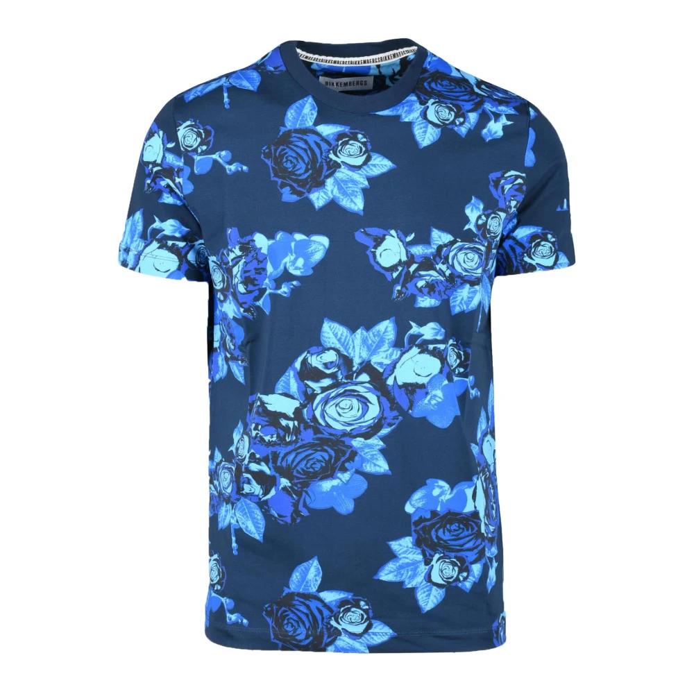 Bikkembergs Katoen Elastaan T-shirt Blue Heren