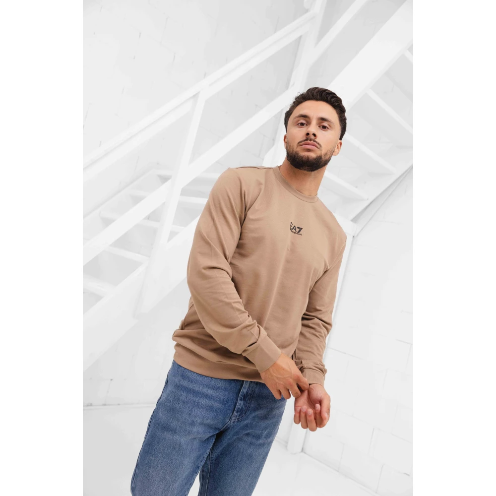 Emporio Armani Bruine Sweater Heren Trendy Stijl Brown Heren