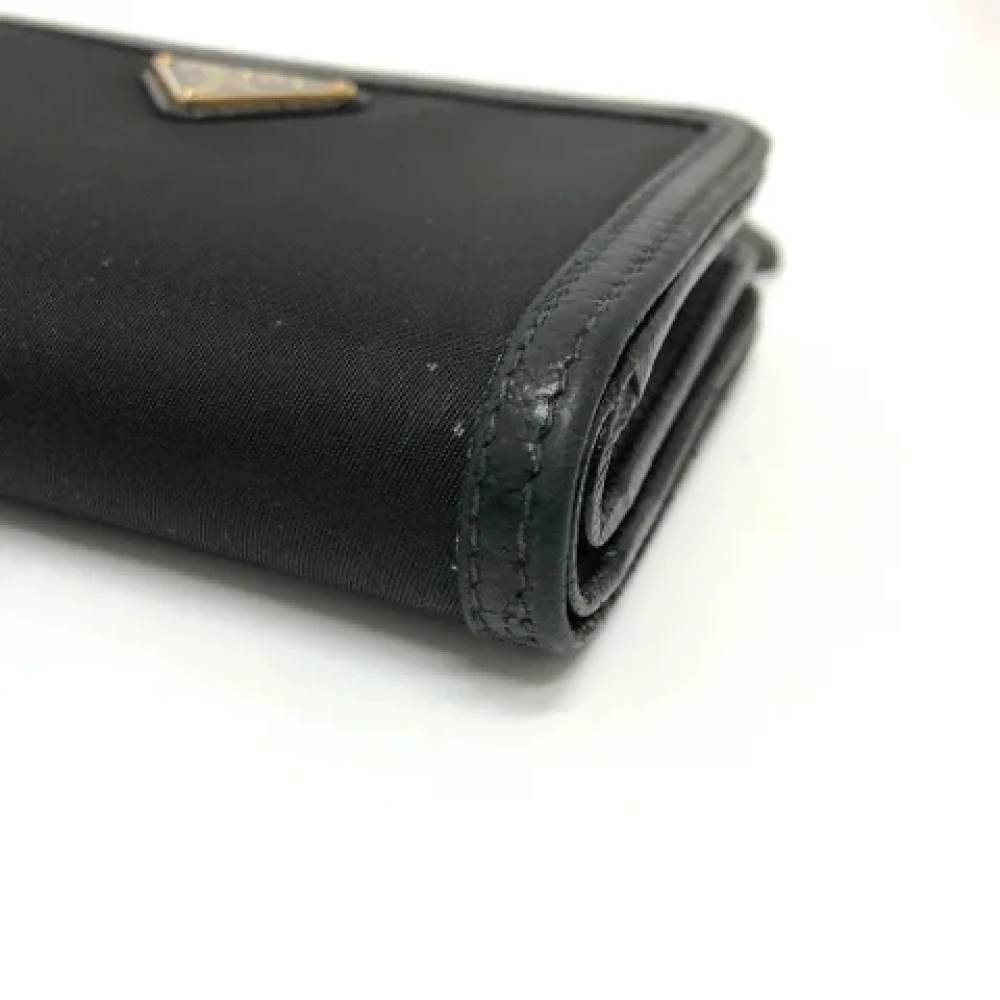 Prada Vintage Pre-owned Leather wallets Black Dames