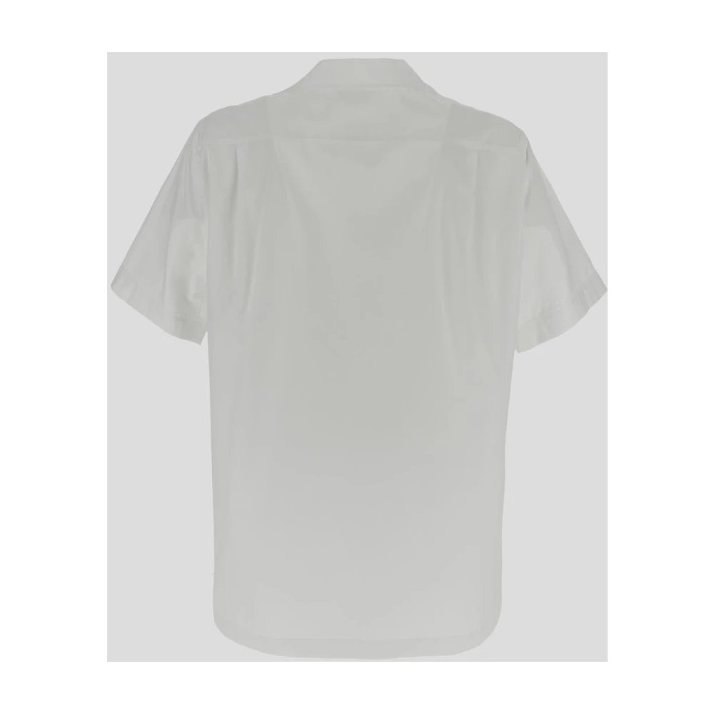 Dolce & Gabbana Geborduurd katoenen overhemd White Heren