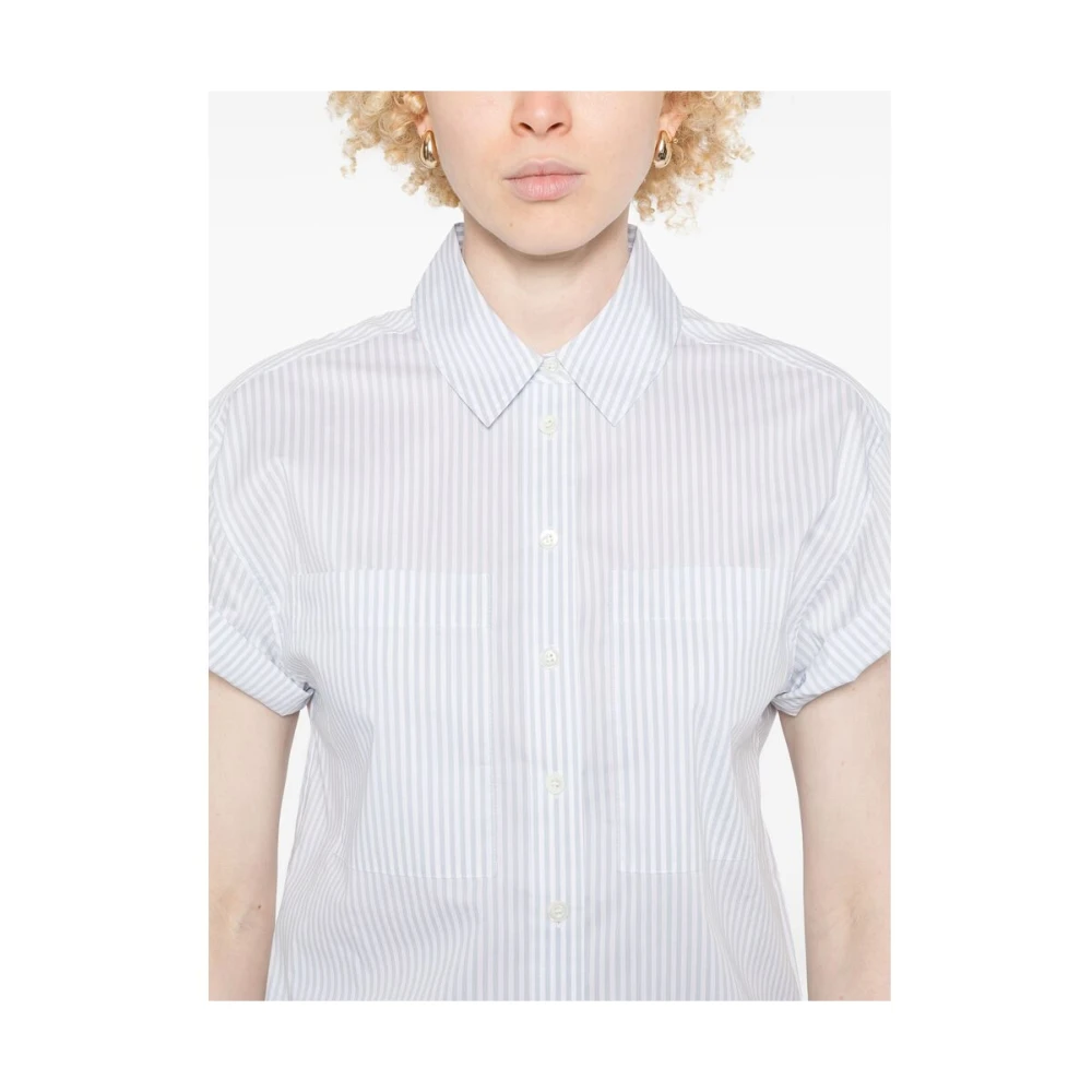 Frame Pinstripe Button-Up Shirt Blue Dames