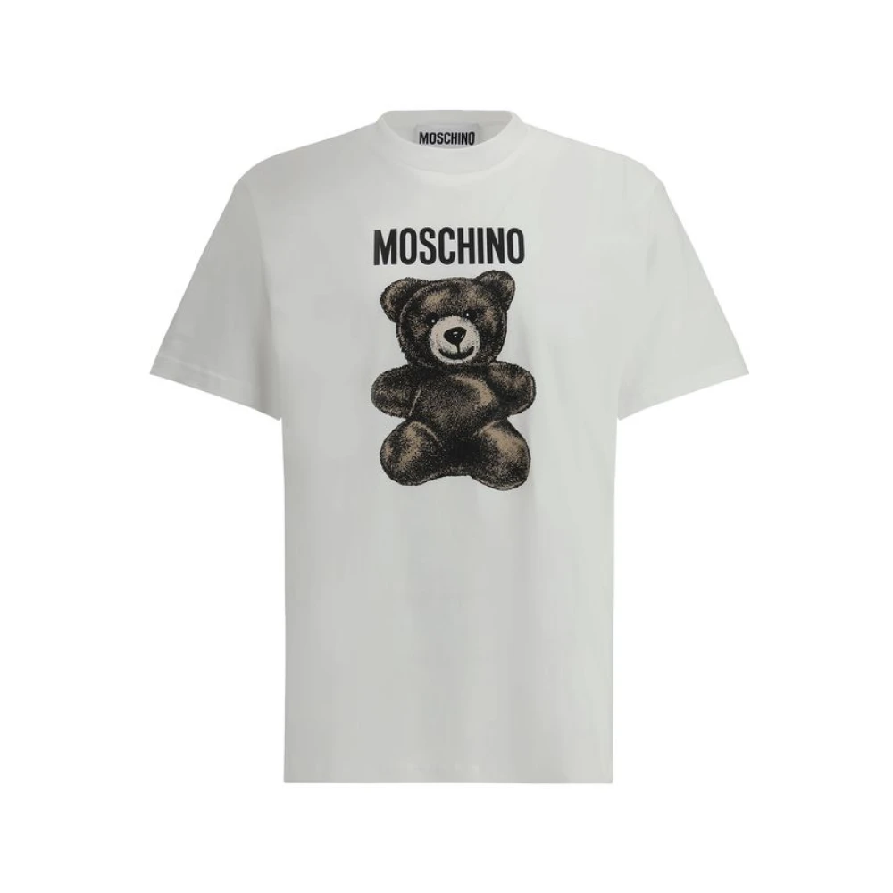 Moschino Zwarte Crew Neck T-shirt met Teddy Bear Logo Black Heren