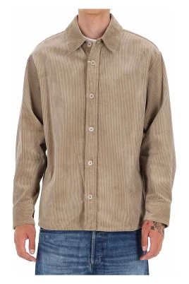 Beige Corduroy Overshirt
