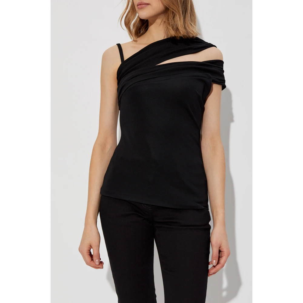 Versace One-shoulder top Black Dames