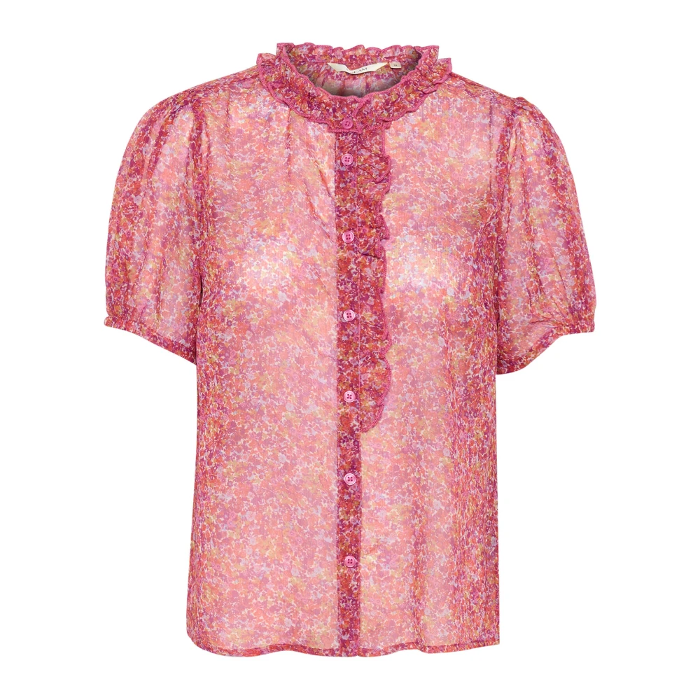 Cream Bessenbloemenweide Blouse Multicolor Dames