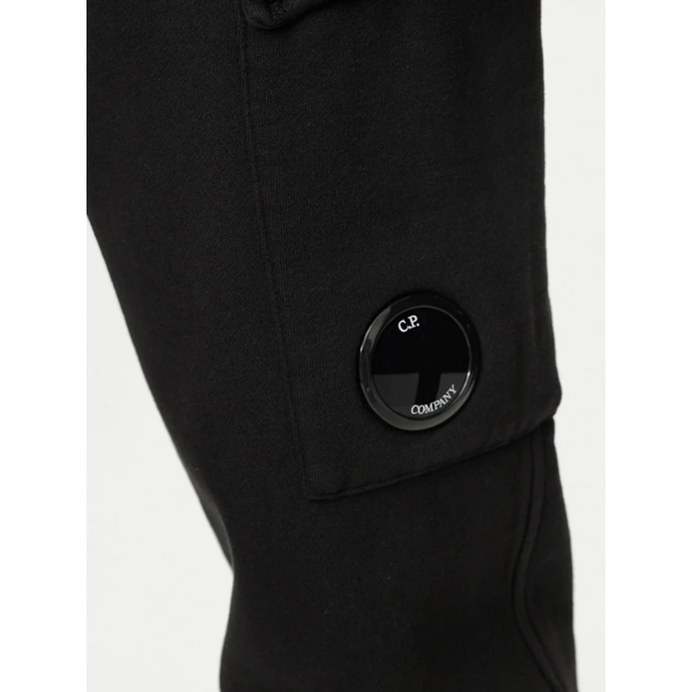 C.P. Company Zwarte Fleece Cargo Sweatpants Black Heren