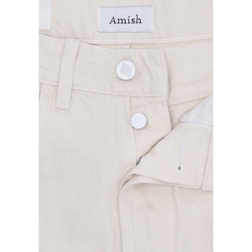 Amish Slim Fit Witte Heren Jeans White Heren