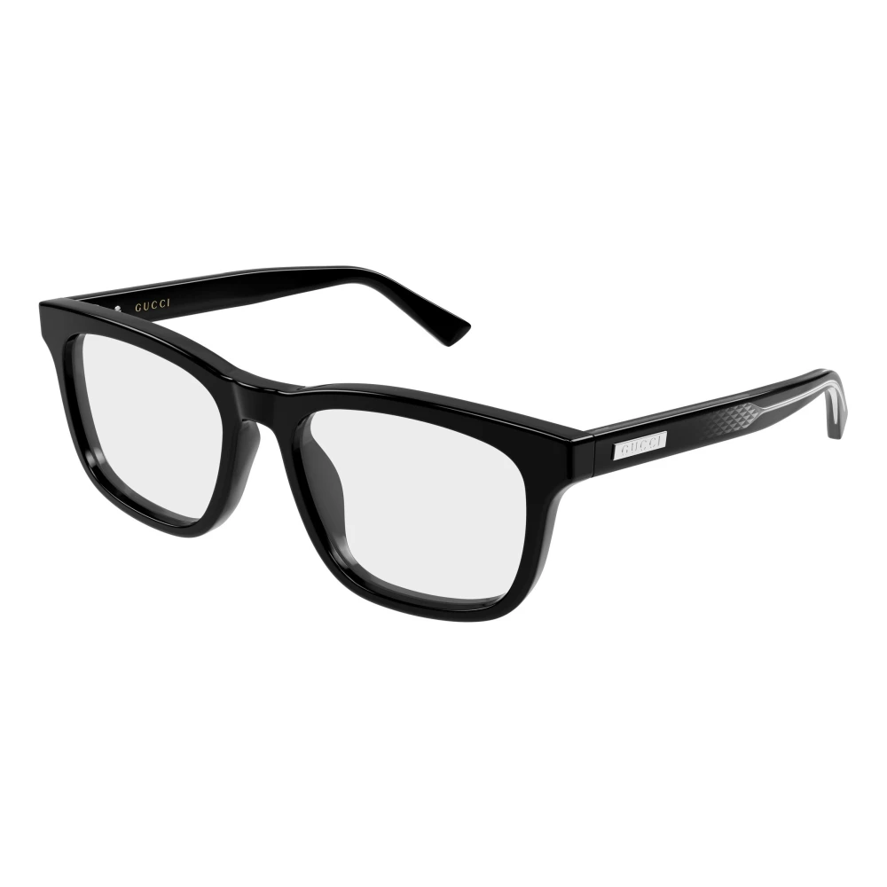 Gucci Black Gg2250ol 001 Man Optical Frames Acetate Transparent Squared - Image 2