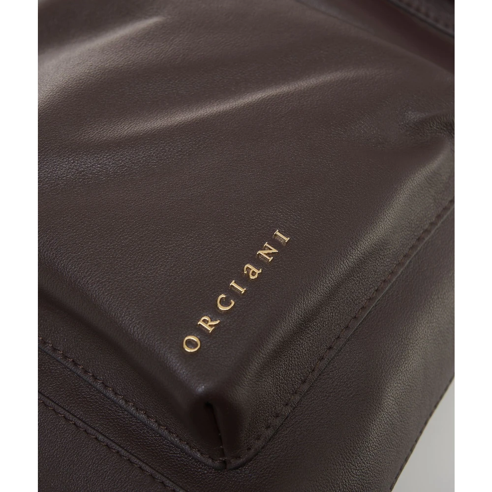 Orciani Bruine Schoudertas Aw24 Brown Dames