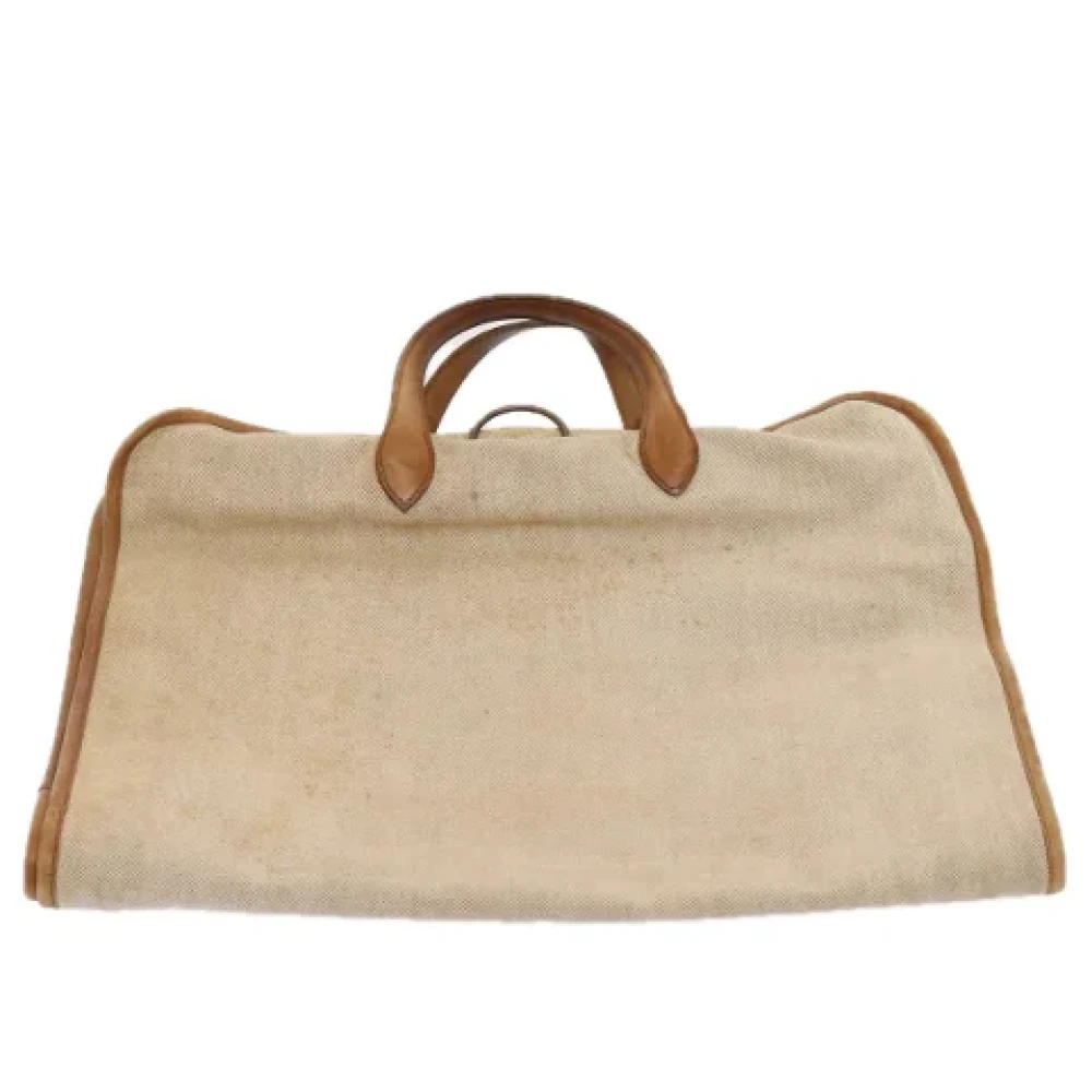 Hermès Vintage Pre-owned Canvas travel-bags Beige Dames