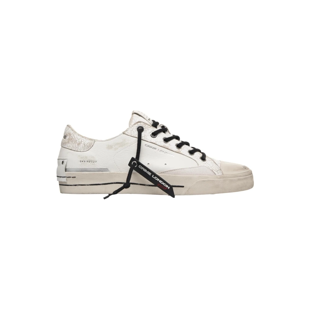 Crime London Witte Sneakers Recut Stijl Heren Schoenen