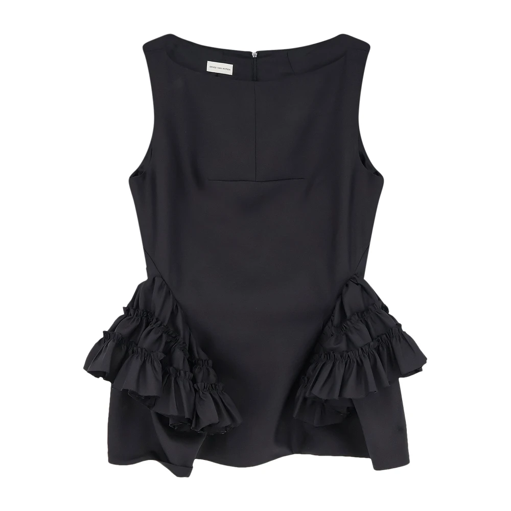Dries Van Noten Women's Black T-Shirts And Polos - Blouses - S - Blouses & Shirts