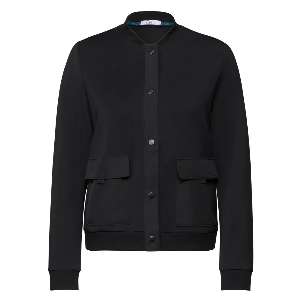 Cecil Moderne Blouson Jas met Opstaande Kraag Black Dames