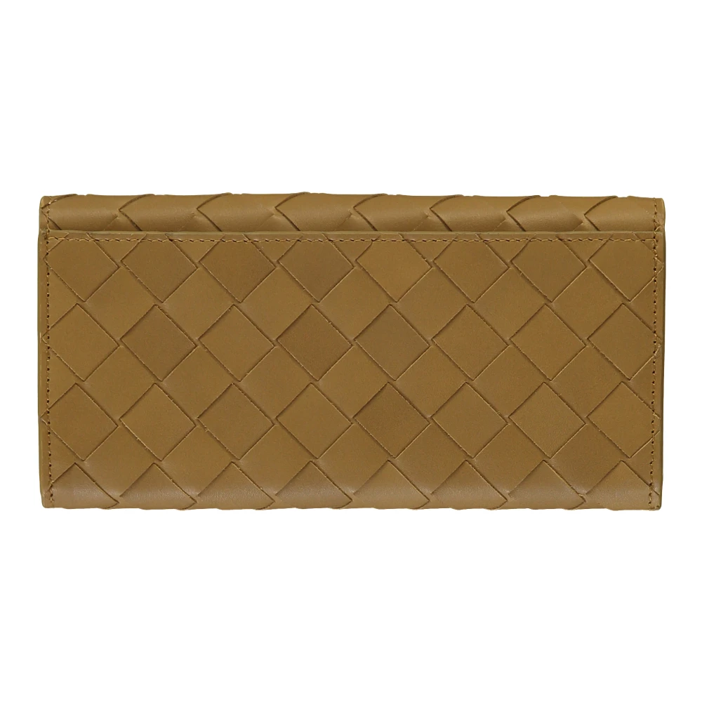 Bottega Veneta Leren Portemonnee met Kaartsleuven Brown Heren