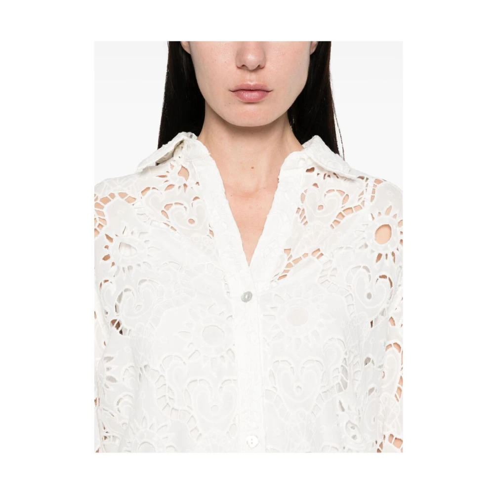 Farm Rio Witte Geknoopte Overhemd White Dames