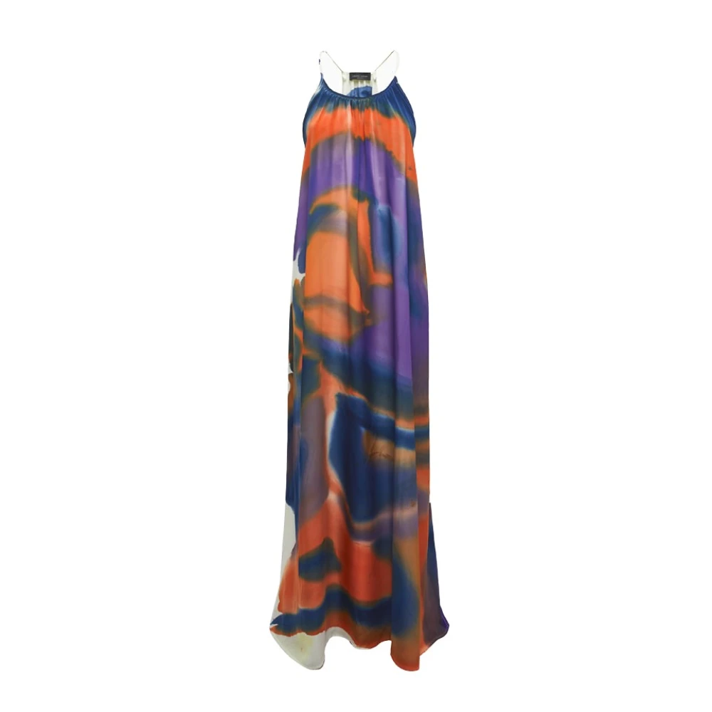 Roberto Collina Lange jurk met multicolor print Multicolor Dames
