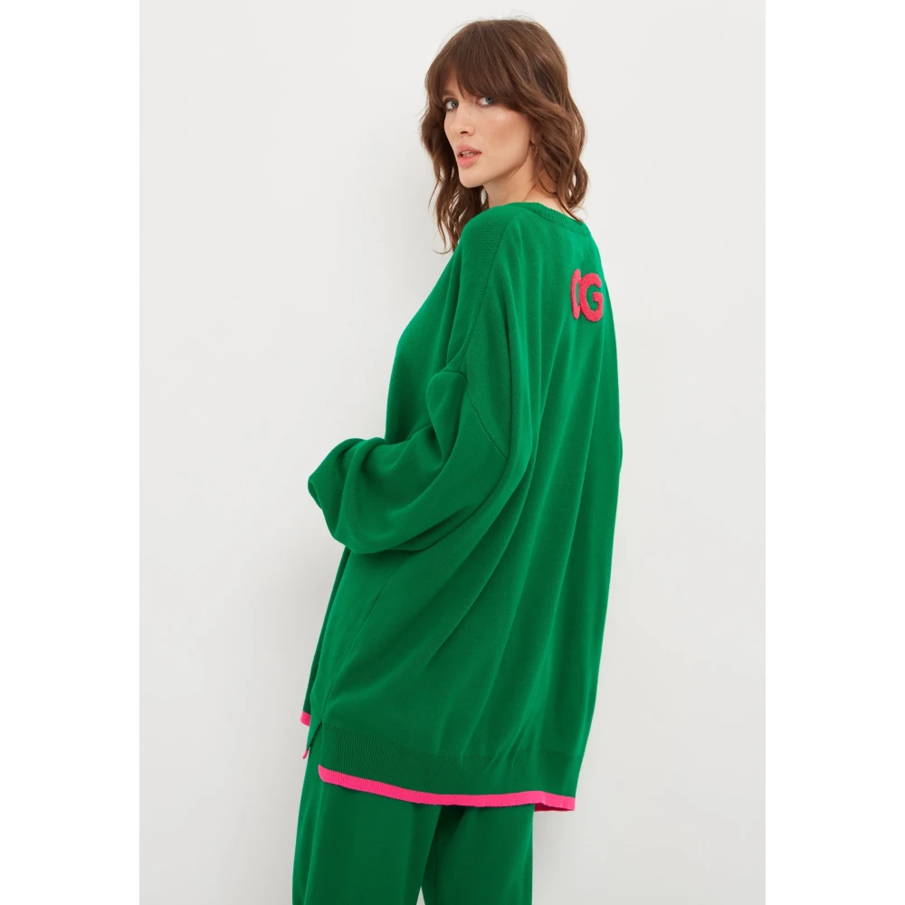 Cesare Gaspari Oversized Jogger set Groen Green Dames