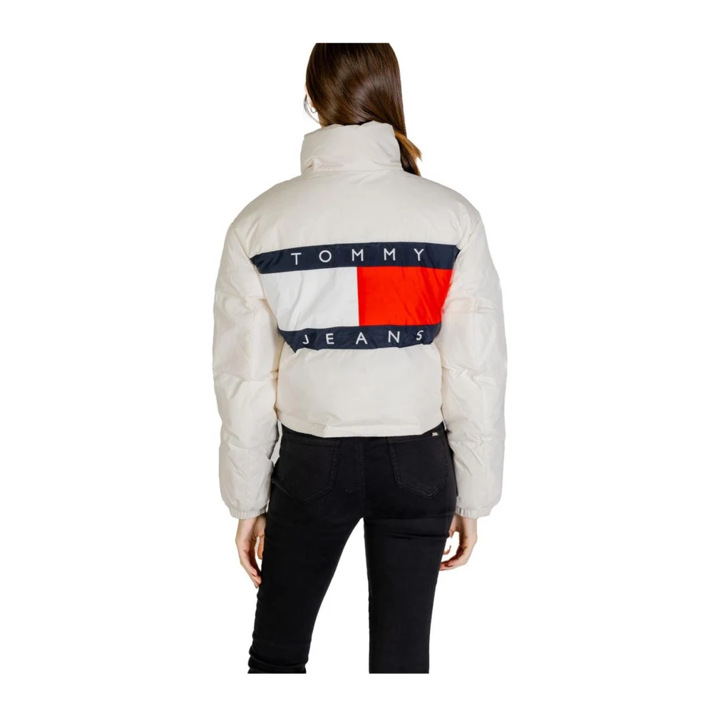 Tommy Jeans Herfst Winter Dames Polyester Jas Collectie Beige Dames