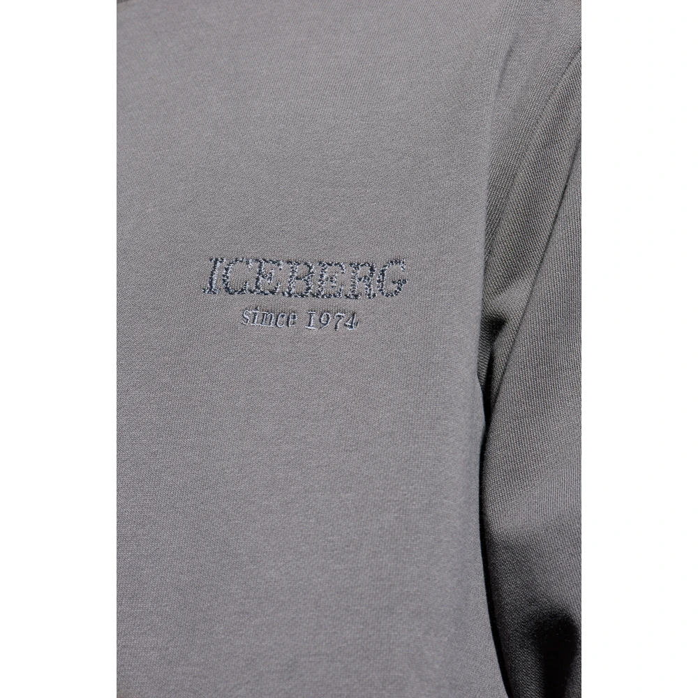 Iceberg Sweatshirt met logo Gray Heren