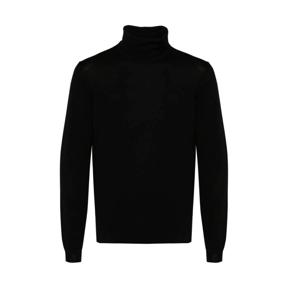 Goes Botanical Zwarte Merinowol Coltrui Trui Black Heren
