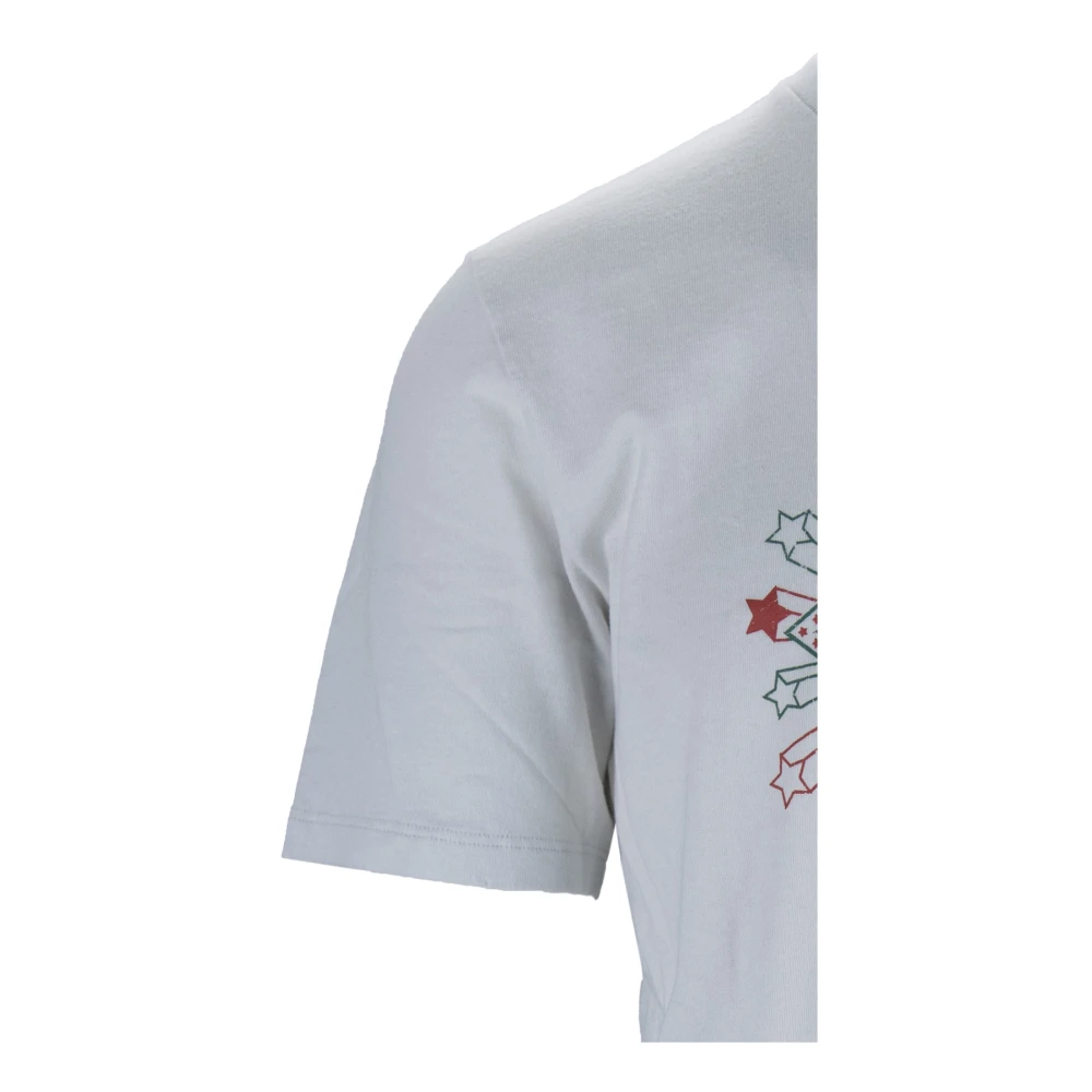 Saint Laurent T-shirt met grafische print van katoen met ronde hals White Heren