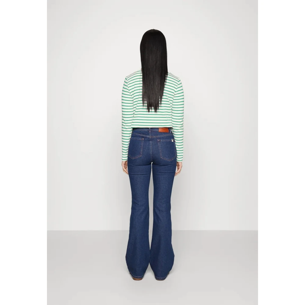 Max Mara Donkere wassing Flared Jeans Blue Dames