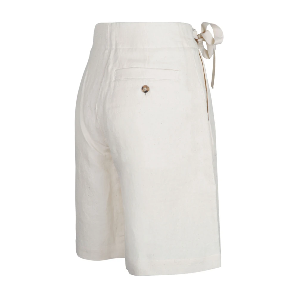 JW Anderson Crème Bermuda Shorts Trekkoord Taille Beige Dames