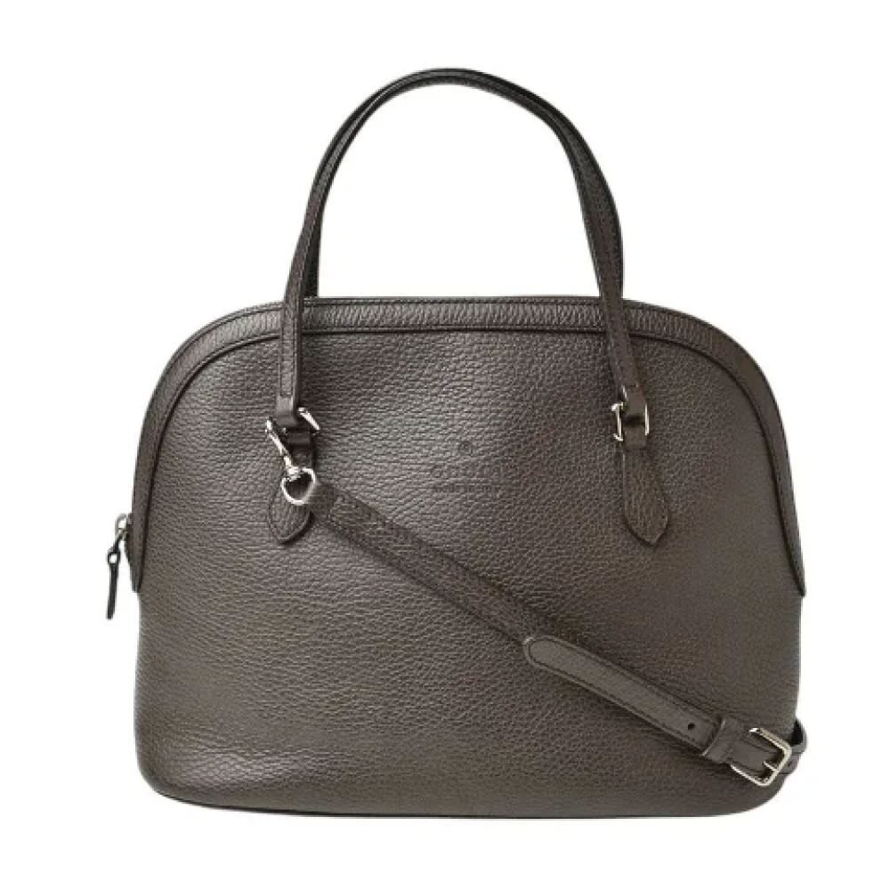 Gucci Vintage Pre-owned Leather handbags Brown Dames