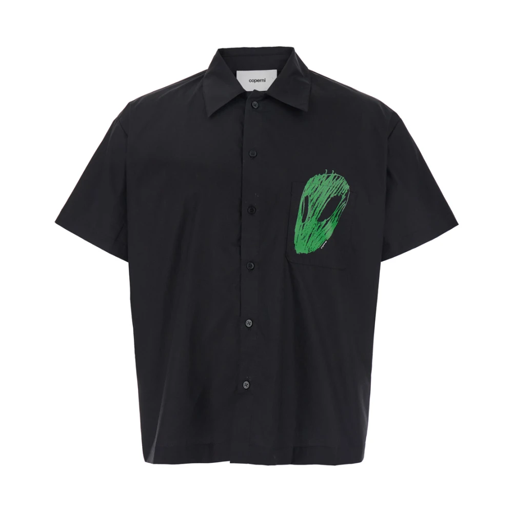 Coperni Alien Head Zwarte Loose Fit Shirt Black Heren
