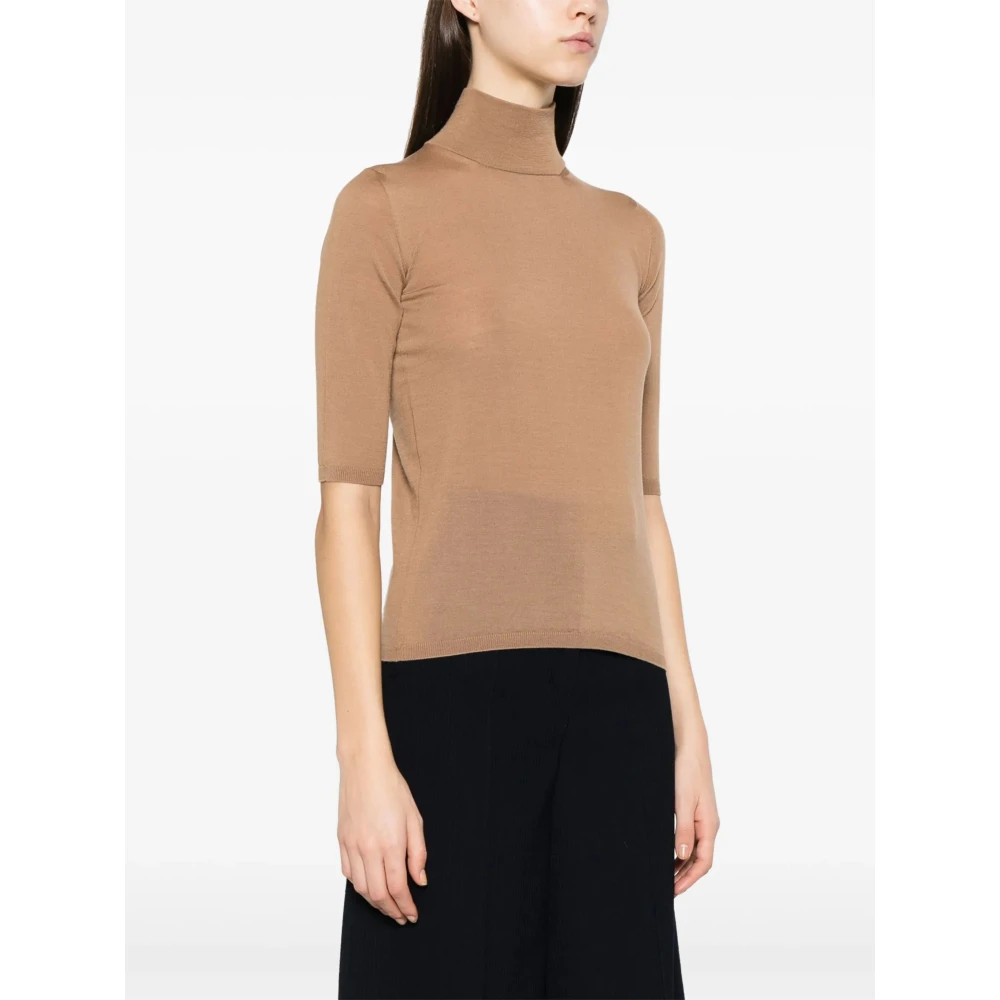 Max Mara Kameelbruin Gebreide Coltrui Brown Dames