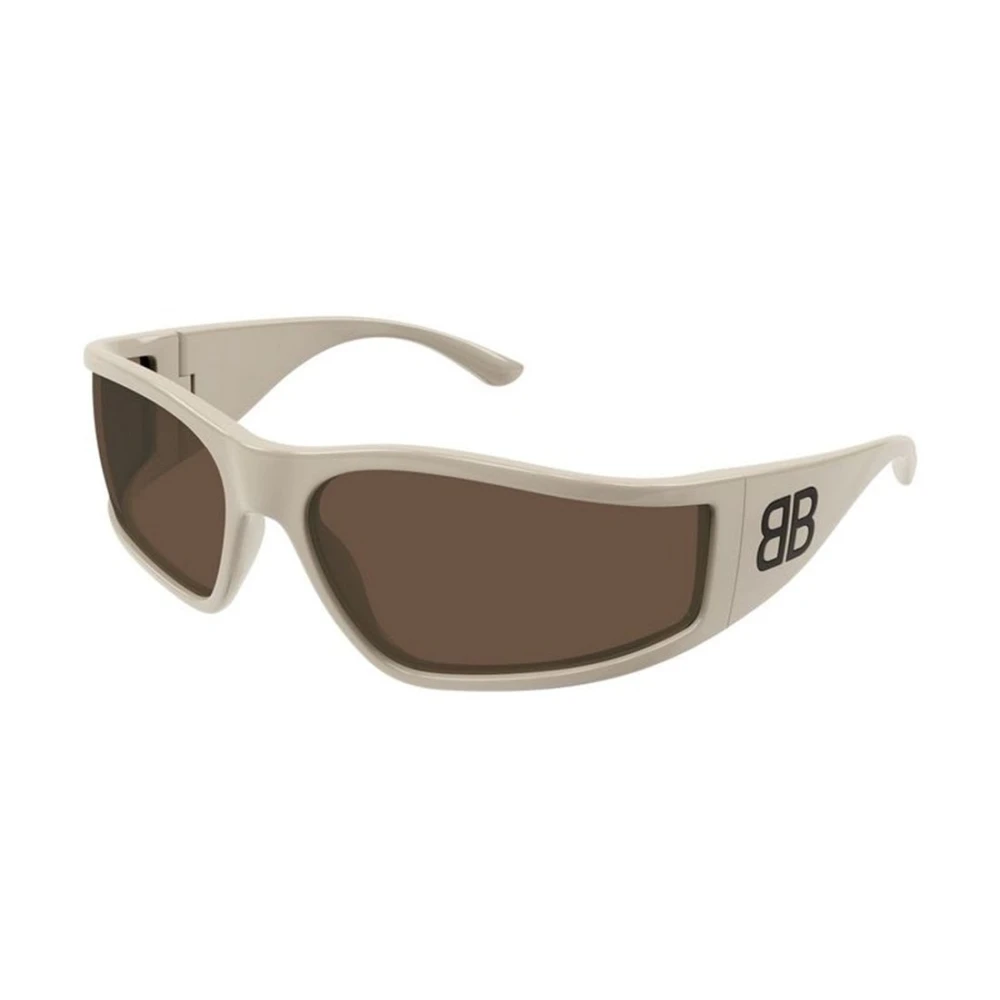 Balenciaga Unisex Beige Shield Sunglasses - Sunglasses - One Size - Accessories