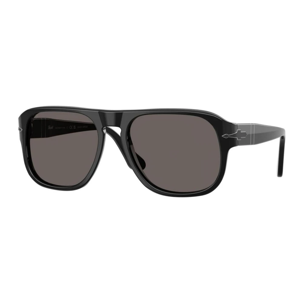 Persol Men's Black Sunglasses, 57 Mm, Stylish Unisex Sunglasses With Uv Protection