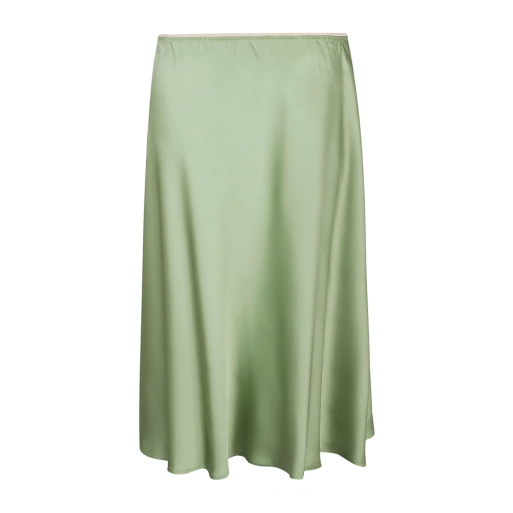 N21 Groene Slip Rok met Elastische Taille Green Dames