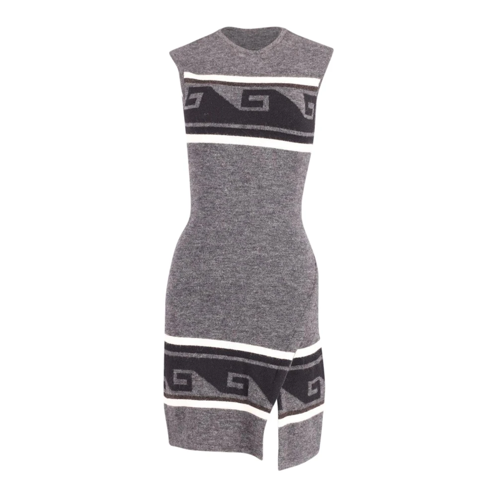 Isabel marant Grafische Gebreide Jurk in Grijs Polyamide Gray Dames