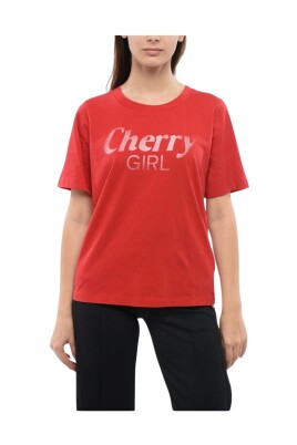 t-shirt-graphique-cherry-girl-rouge