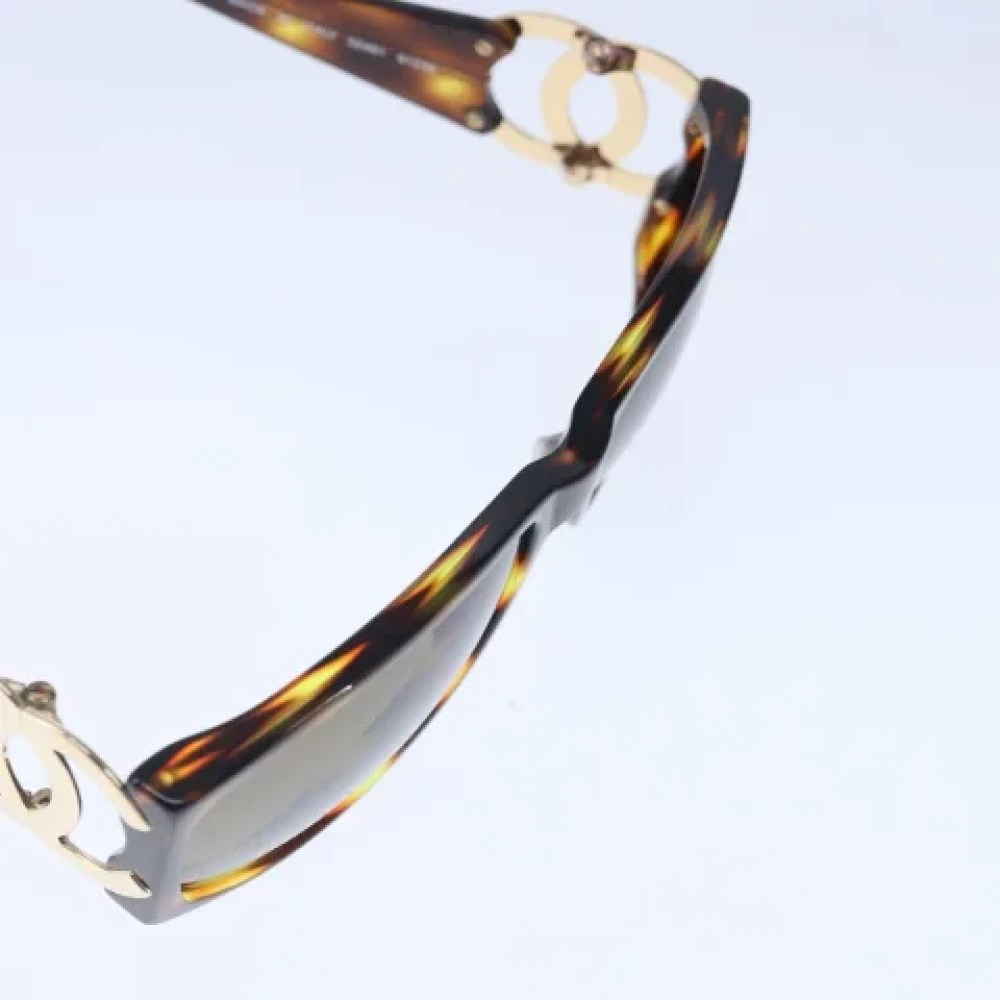 Chanel Vintage Pre-owned Plastic sunglasses Brown Dames