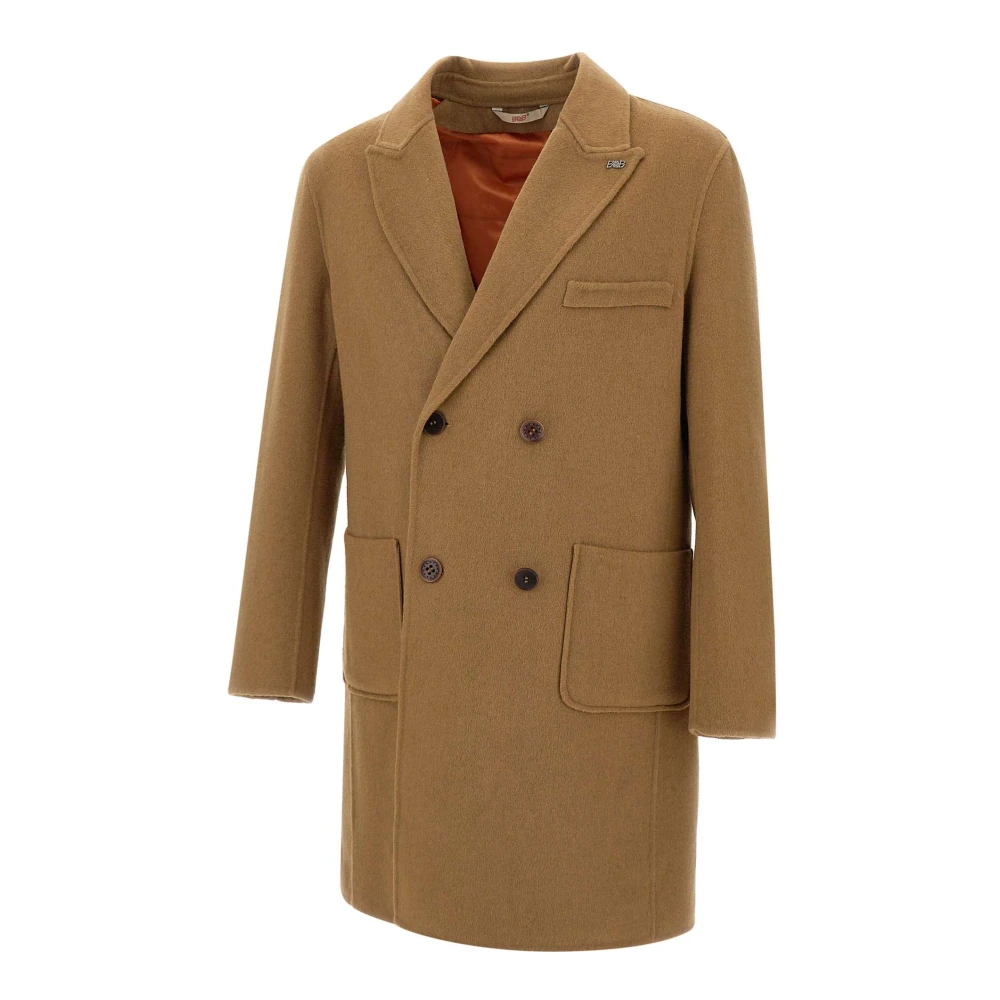 BOB Heren Kamelenwollen Jas Beige Heren
