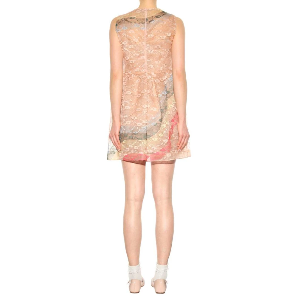 RED Valentino Regenboog Kant Jurk Multicolor Dames
