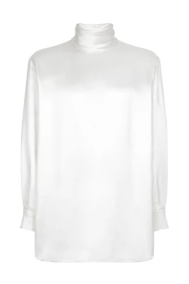 Oversized Silk Turtleneck Sweater