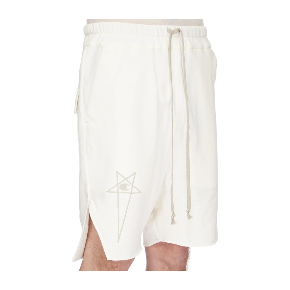 Rick Owens Beveled Shorts White Heren